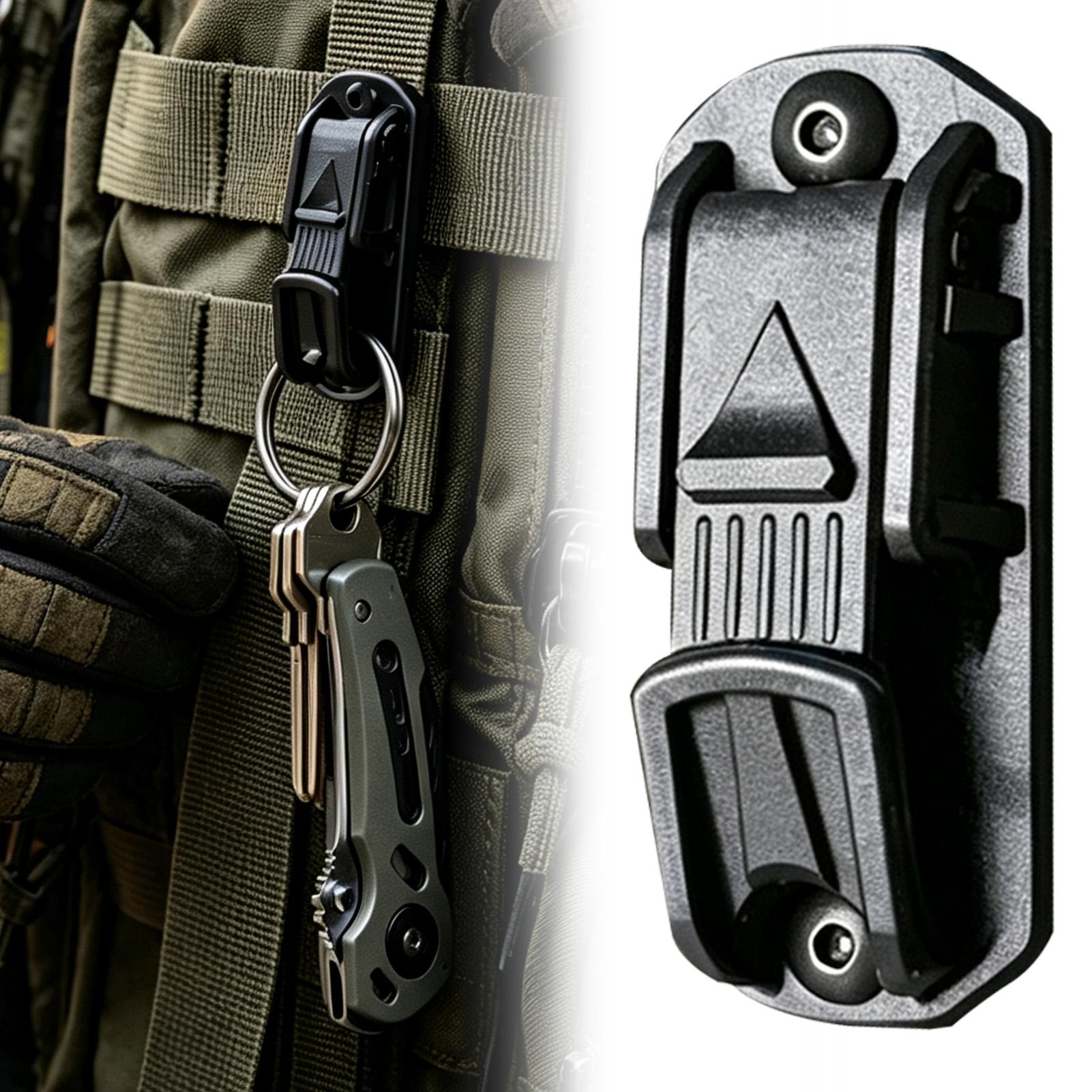 Outdoor Adventure Backpack - Schlüsselanhänger Gürtelclip Multifunktionaler Rucksack-Halterungshaken Schwarzer Karabiner