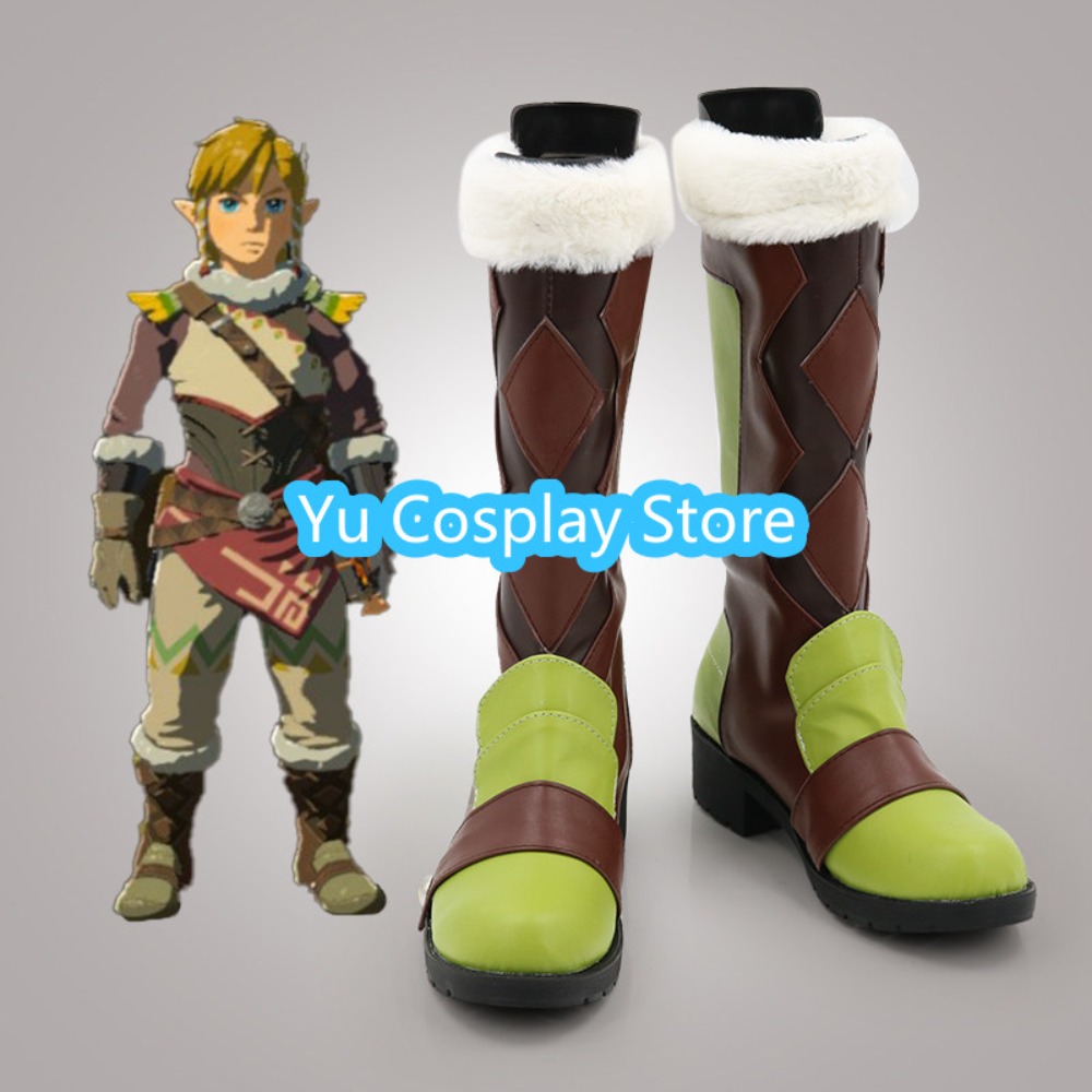 Outdoor Adventure Exhibition - Link Cosplay-Stiefel, präzise Nachbildung von Link-Schuhen,