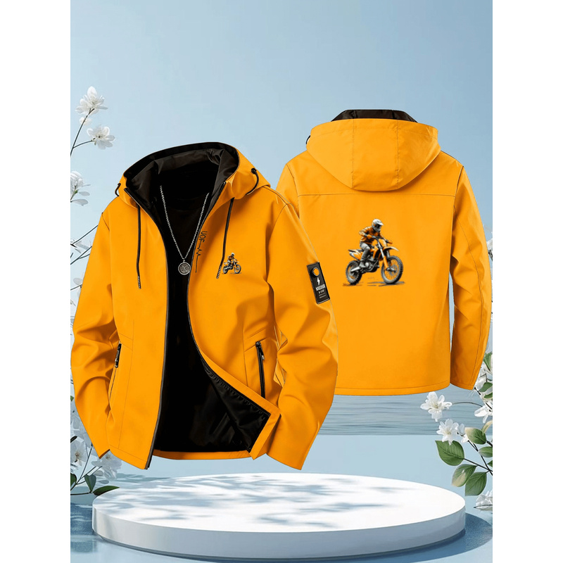 Outdoor Adventure And Travel - Motocross-Fahrer-Muster Kapuzenjacke für Männer und Frauen