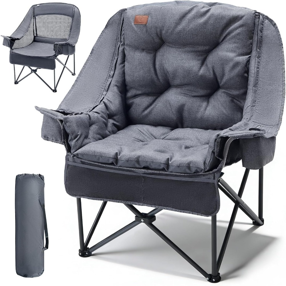 Outdoor Adventure Xl - Langlebiger XL Campingstuhl mit Abnehmbarem Kissen