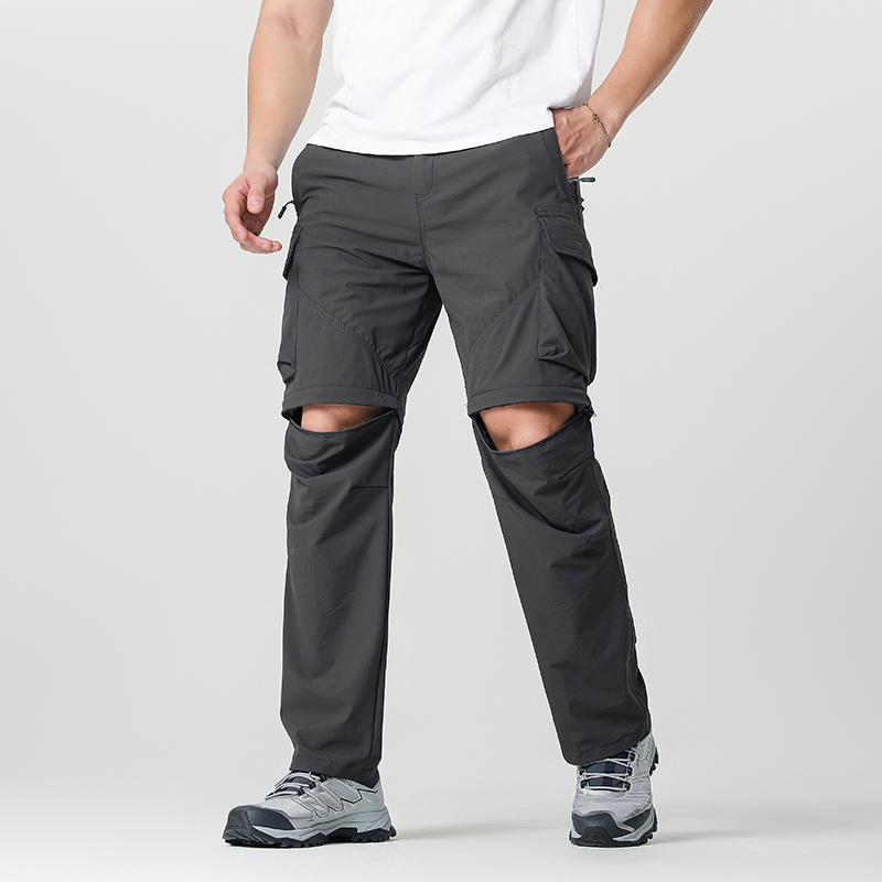 Outdoor Adventure And Travel - Herren-Cargo-Wanderhose, wasserdicht, schnell trocknend, leicht, abnehmbarer
