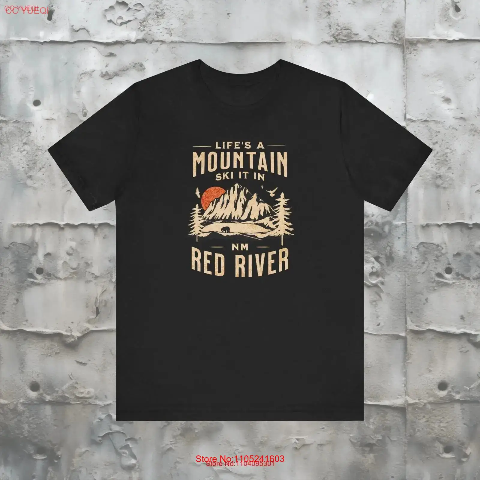 Mountain Skiing T-Shirt Red Ri – Outdoor Adventure Resorts Bewertung und Preis